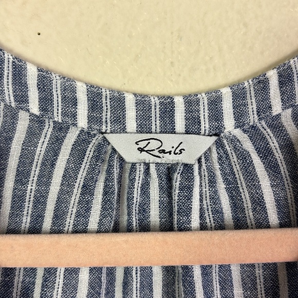 Rails Jasmine Stripe White Blue Smock Waist size XS - Picture 2 of 15